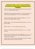 AVID EXAM MC101 ACTUAL EXAM COMPLETE  QUESTIONS AND DETAILED ANSWERS&vert;ALREADY  GRADED A 
