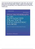 TEST BANK FOR Psychotherapy for the Advanced Practice Psychiatric Nurse&colon;  3rd Edition by Kathleen Wheeler ISBN&colon;978-0826193797 COMPLETE GUIDE ALL CHAPTERS COVERED 100&percnt; VERIFIED A&plus; GRADE ASSURED&excl;&excl;&excl;&excl;&excl; NEW LATEST UPDATE&excl;&excl;&excl;&excl;&excl;