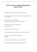 PSYC 100 quiz 1Understanding Human Behavior Exam