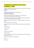 HONDROS NURSING 185 EXAM 2 CORRECT 100&percnt;