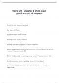 PSYC 100 - Chapter 1 and 2 exam questions and all answers