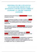 &lpar;2025&sol;2026&rpar; CFI CBCA FINANCIAL ANALYSIS FOR CREDIT EXAM QUESTIONS AND DETAILED CORRECT ANSWERS &vert; A&plus; GRADE VERIFIED ANSWERS