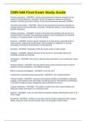 CMN 548 Final Exam Study Guide