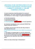 &lpar;2025&sol;2026&rpar; NURS 328 PEDIATRICS EXAM 1 NEWEST QUESTIONS AND DETAILED CORRECT ANSWERS&vert; A&plus; GRADE VERIFIED ANSWERS