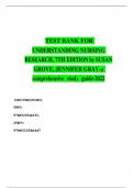 Test Bank for Foundations of Nursing Research 7th Edition By Rose Marie Nieswiadomy&semi; Catherine Bailey Chapter 1-20 Complete Guide A&plus;
