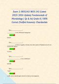 Exam 2&colon; BIOS242&sol; BIOS 242 &lpar;Latest 2025&sol; 2026 Update&rpar; Fundamentals of Microbiology &vert; Qs & As&vert; Grade A&vert; 100&percnt; Correct &lpar;Verified Answers&rpar;- Chamberlain          