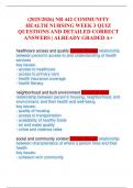 &lpar;2025&sol;2026&rpar; NR 442 COMMUNITY HEALTH NURSING WEEK 3 QUIZ QUESTIONS AND DETAILED CORRECT ANSWERS &vert; ALREADY GRADED A&plus;