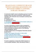 NR 442 EXAM 1 COMMUNTY HEALTH NEWEST &lpar;2025&sol;2026&rpar; QUESTIONS AND DETAILED CORRECT ANSWERS &vert; ALREADY GRADED A&plus;