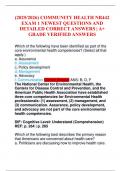 &lpar;2025&sol;2026&rpar; COMMUNITY HEALTH NR442 EXAM 1 NEWEST QUESTIONS AND DETAILED CORRECT ANSWERS &vert; A&plus; GRADE VERIFIED ANSWERS