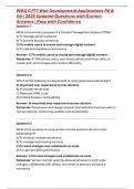 WGU C777 Web Development Applications PA & OA &vert; 2025 Updated Questions with Correct Answers &vert; Pass with Confidence