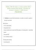 NR341 &sol; NR 341 Exam 1&colon; &lpar;Latest Update 2025 &sol; 2026&rpar; Complex Adult Health &vert; Questions & Answers &vert; Grade A &vert; 100&percnt; Correct&period; Chamberlain