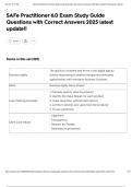 SAFe Practitioner 6&period;0 Exam Study Guide Questions with Correct Answers 2025 latest update&excl;&excl;