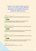 TFM13 Test &lpar;2024&sol; 2025 Update&rpar; Questions and Verified Answers&vert; Grade A&vert; 100&percnt; Correct&period;      