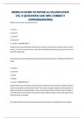 SEIDEL'S GUIDE TO PHYSICAL EXAMINATION CH&period; 11 QUESTIONS AND 100&percnt; CORRECT ANSWERS&vert;2025&sol;2026&vert;