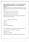Relias Learning Nursing Test &sol; Comprehensive Study Guide Complete Questions and Correct Detailed Answers