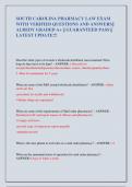 SOUTH CAROLINA PHARMACY LAW EXAM  WITH VERIFIED QUESTIONS AND ANSWERS&vert;&vert;  ALREDY GRADED A&plus; &vert;&vert; GUARANTEED PASS &vert;&vert;  LATEST UPDATE&excl;&excl;&excl;
