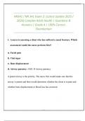 NR341 Exam 2 &ndash; Complex Adult Health &vert; Verified Questions & Answers &vert; 100&percnt; Correct &vert; 2025&sol;2026 &vert; Chamberlain