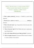NR341 &sol; NR 341 Exam 2&colon; &lpar;Latest Update 2025 &sol; 2026&rpar; Complex Adult Health &vert; Questions & Answers &vert; Grade A &vert; 100&percnt; Correct&period; Chamberlain