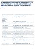 Exam &lpar;elaborations&rpar; ATI RN COMPREHENSIVE PREDICTOR  