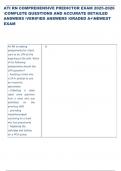 Exam &lpar;elaborations&rpar; ATI RN COMPREHENSIVE PREDICTOR  