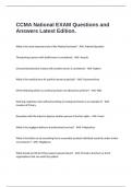CCMA National EXAM Questions and Answers Latest Edition&period;