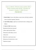 Exam 3&colon; NR341 &sol; NR 341 &lpar;Latest Update 2025 &sol; 2026&rpar; Complex Adult Health &vert; Questions & Answers &vert; Grade A &vert; 100&percnt; Correct&period; Chamberlain