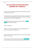 PLT &lpar;K-6&rpar; PRACTICE QUESTIONS WITH ANSWERS 2025 &vert; GRADED A&plus;