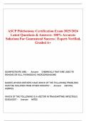 ASCP Phlebotomy Certification Exam2025&sol;2026 Latest Questions & Answers&colon; 100&percnt; Accurate Solutions For Guaranteed Success &vert; Expert-Verified&comma; Graded A&plus;