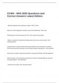 CCMA - NHA 2025 Questions and Correct Answers Latest Edition&period;