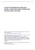 Court Interpreter Written Exam - Court-Related Terms and Usage&lpar;100- solved&rpar;&period;