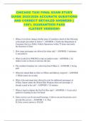 CHICAGO TAXI FINAL EXAM STUDY  GUIDE 2025&sol;2026 ACCURATE QUESTIONS  AND CORRECT DETAILED ANSWERS &vert;&vert;  100&percnt; GUARANTEED PASS   <LATEST VERSION> 