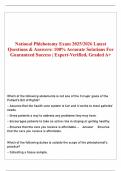 National Phlebotomy Exam 2025&sol;2026 Latest Questions & Answers&colon; 100&percnt; Accurate Solutions For Guaranteed Success 