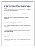 MISY 5325 MS Excel Midterm Exam Study Guide ACTUAL exam&colon; QUESTION AND ANSWERS UPDATED 2025