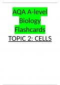 AQA A-level Biology &ndash; Unit 2&colon; Cells &ndash; Flashcards and Summary Notes
