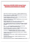 Electrician NCCER &lpar;2025&rpar; Actual Exam Questions and Answers A&plus; Graded&period;