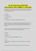 NS 101 Final Exam UPDATED   QUESTIONS AND CORRECT ANSWERS