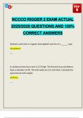 NCCCO RIGGER 2 EXAM ACTUAL 2025&sol;2026 QUESTIONS AND 100&percnt; CORRECT ANSWERS