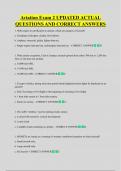 Aviation Exam 2 UPDATED ACTUAL  QUESTIONS AND CORRECT ANSWERS