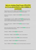 Intro to Aviation Final Exam UPDATED  ACTUAL QUESTIONS AND CORRECT  ANSWERS
