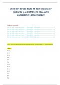2025 NIH Stroke Scale All Test Groups A-F &lpar;patients 1-6&rpar; COMPLETE REAL AND AUTHENTIC 100