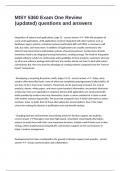 MISY 5360 Exam One Review &lpar;updated&rpar; questions and answers