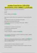 Aviation Exam Review UPDATED  QUESTIONS AND CORRECT ANSWERS