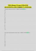 NIH GRoup F Exam UPDATED  QUESTIONS AND CORRECT ANSWERS