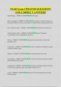NSAR Exam UPDATED QUESTIONS  AND CORRECT ANSWERS