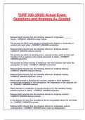 TURF 235 &lpar;2025&rpar; Actual Exam Questions and Answers A&plus; Graded&period;