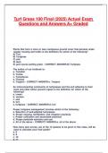 Turf Grass 100 Final &lpar;2025&rpar; Actual Exam Questions and Answers A&plus; Graded&period;