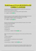 NSAR Exam ACTUAL QUESTIONS AND  CORRECT ANSWERS