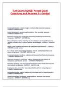 Turf Exam 2 &lpar;2025&rpar; Actual Exam Questions and Answers A&plus; Graded&period;