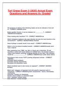 Turf Grass Exam 3 &lpar;2025&rpar; Actual Exam Questions and Answers A&plus; Graded