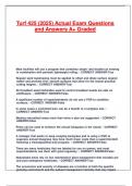 Turf 425 &lpar;2025&rpar; Actual Exam Questions and Answers A&plus; Graded&period;